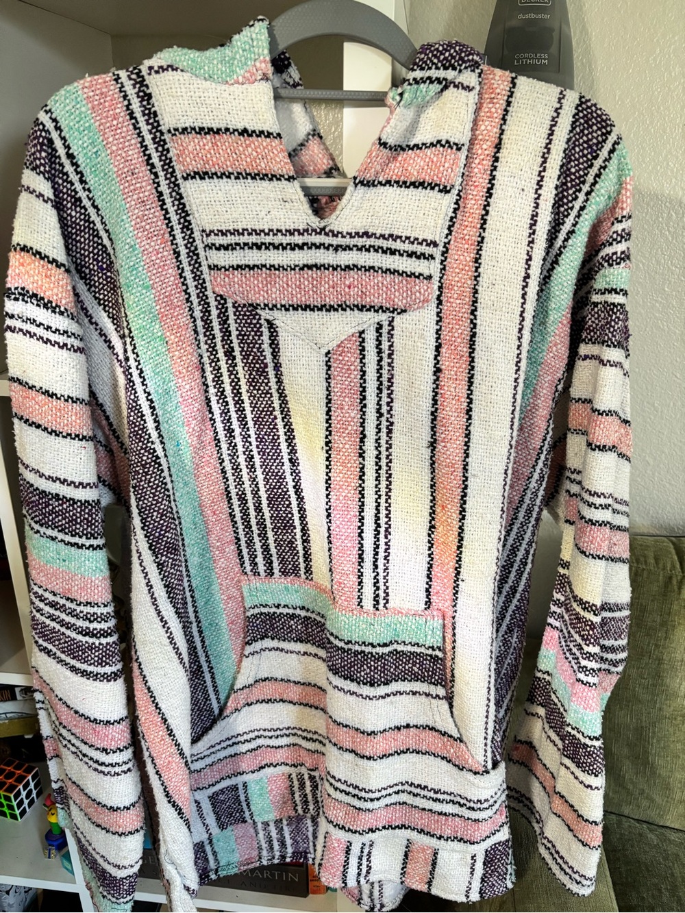 Pastel Striped Hooded Sweater in Pink, Mint & Cream